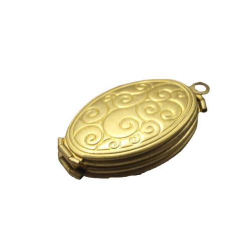 Brass Locket Pendants plated original color Sold By PC