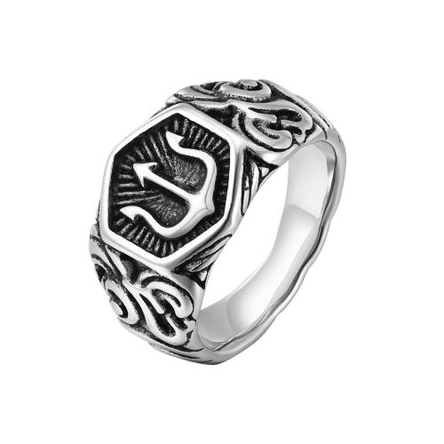 Stainless Steel Finger Ring 304 Stainless Steel Antique finish Unisex original color Sold By PC