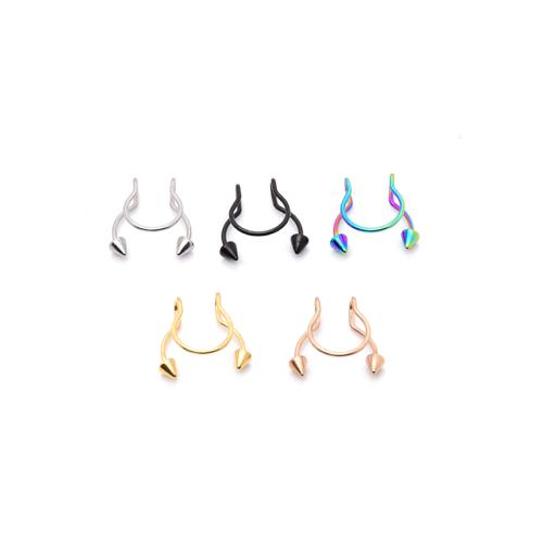 Stainless Steel Nose Piercing Jewelry, 304 Stainless Steel, plated, Unisex, more colors for choice, Sold By PC
