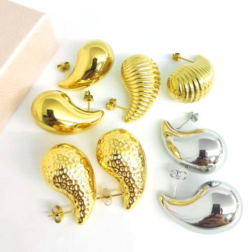 Edelstahl Ohrringe, 304 Edelstahl, plattiert, verschiedene Stile für Wahl & für Frau, keine, verkauft von PC