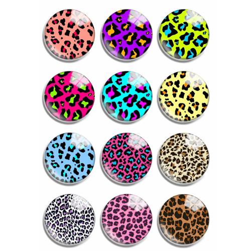 Glass Cabochons, with Resin, Flat Round, DIY & different size for choice, 12PCs/Lot, Sold By Lot