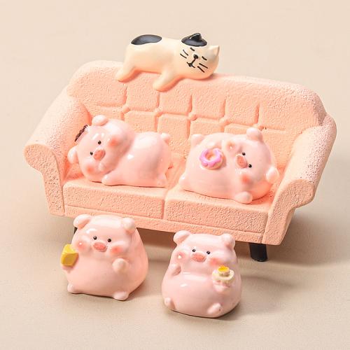 Mobile Phone DIY Decoration, Resin, Pig, epoxy gel, different styles for choice, pink, Sold By PC