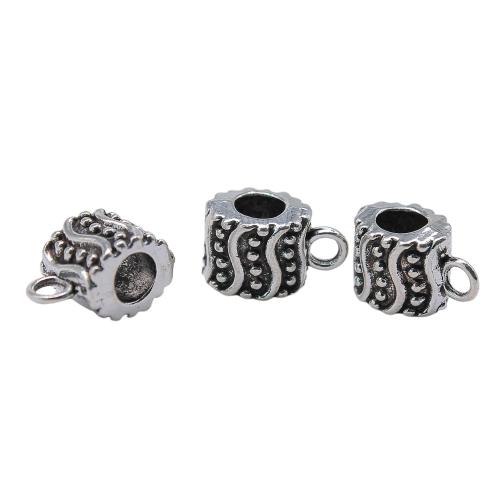 Tibetan Style Bail Beads, antique silver color plated, vintage & fashion jewelry & DIY, 13x8x8mm, Sold By PC