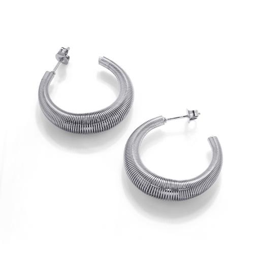 Roestvrij staal Stud Earrings, 304 roestvrij staal, mode sieraden & voor vrouw, meer kleuren voor de keuze, 29x32mm, Verkocht door pair