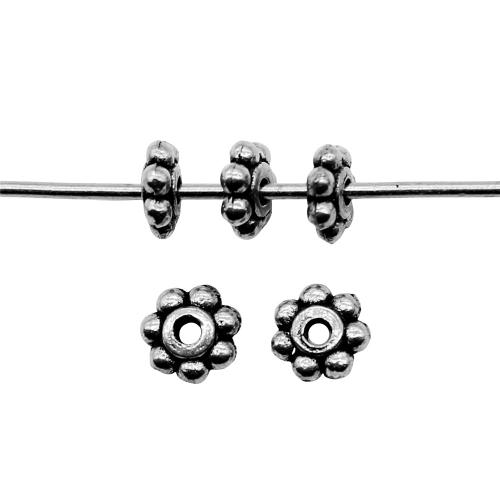 Cink legura nakit perle, Cink Alloy, starinski srebrne boje pozlaćen, Berba & modni nakit & možete DIY, 5x5mm, Prodano By PC