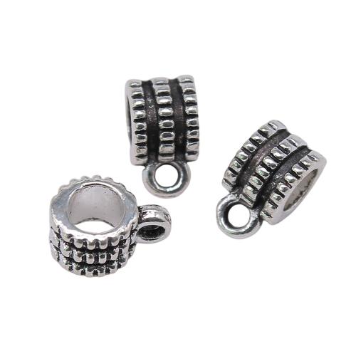 Zinc Alloy Bail Beads Column antique silver color plated vintage & fashion jewelry & DIY Sold By PC