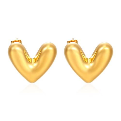 Edelstahl Ohrringe, 304 Edelstahl, Herz, Modeschmuck & für Frau, keine, 30x26mm, verkauft von Paar