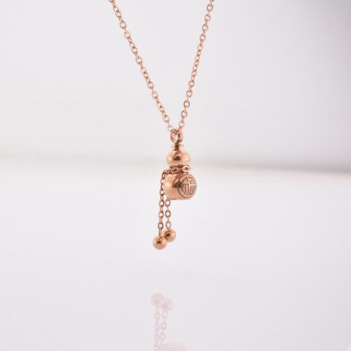 Titanstahl Halskette, Kalebasse, Modeschmuck & für Frau, Länge:ca. 45 cm, verkauft von PC