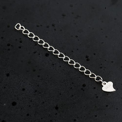 925 Sterling Silver Extender Chain, DIY, Length:Approx 5 cm, Sold By PC