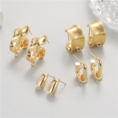 Brass Earring Drop Component gold color plated DIY nickel lead & cadmium free Sold By Pair