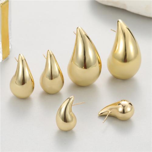 Brass Stud Earring, gold color plated, different size for choice & for woman, more colors for choice, nickel, lead & cadmium free, Sold By Pair