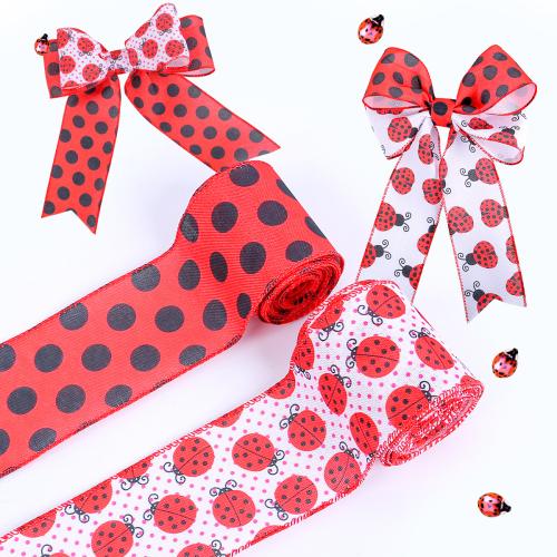 Polyester Ribbon, multifunctional & DIY & different designs for choice, Sold By Spool