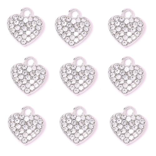 Tibetan Style Heart Pendants, DIY & different styles for choice & with rhinestone, more colors for choice, Sold By PC