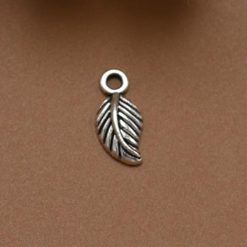 Zinc Alloy Leaf Pendants antique silver color plated vintage & fashion jewelry & DIY nickel lead & cadmium free Approx Sold By Bag
