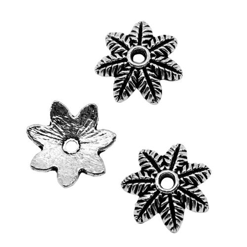Zinc Alloy Bead Cap Flower antique silver color plated vintage & fashion jewelry & DIY 14mm Sold By PC