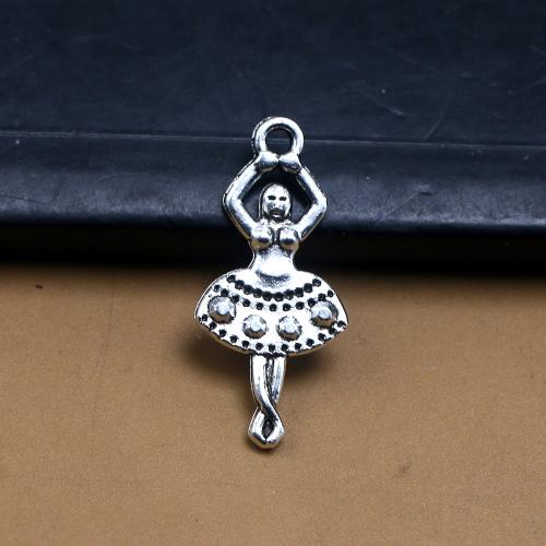 Zinc Alloy Pendants Girl antique silver color plated vintage & fashion jewelry & DIY nickel lead & cadmium free Approx Sold By Bag