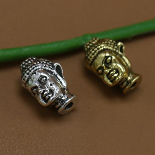 Tibetan Style Jewelry Beads, Buddha, plated, vintage & fashion jewelry & DIY, more colors for choice, nickel, lead & cadmium free, 13x9mm, Approx 100PCs/Bag, Sold By Bag