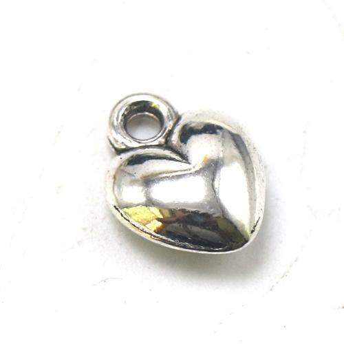 Tibetan Style Heart Pendants, antique silver color plated, vintage & fashion jewelry & DIY, nickel, lead & cadmium free, 12x9x4mm, Approx 100PCs/Bag, Sold By Bag