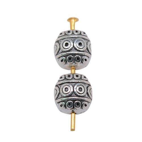 Tibetan Style Jewelry Beads, barrel, antique silver color plated, vintage & fashion jewelry & DIY, 7x7x7mm, Sold By PC