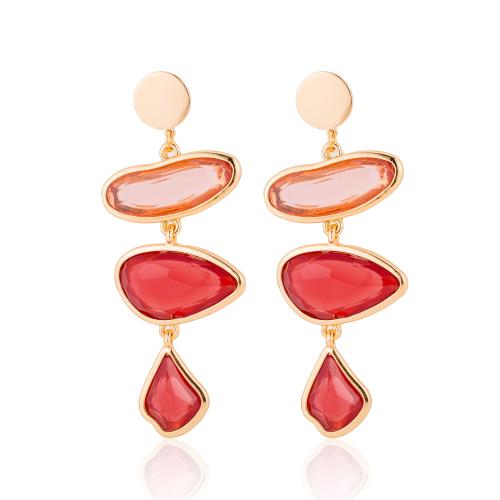 Tibetan Style Drop Earrings, with Resin, fashion jewelry & for woman, 75x30mm, Sold By Pair