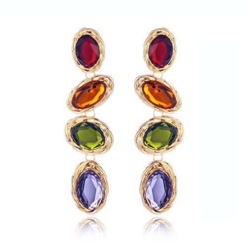 Tibetan Style Drop Earrings, with Resin, fashion jewelry & for woman, 100x30mm, Sold By Pair