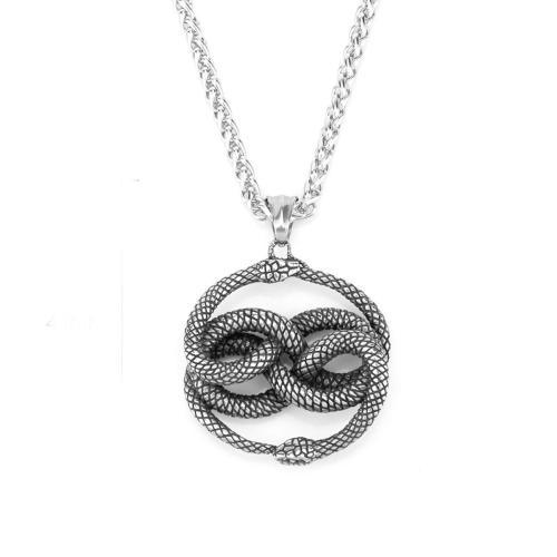 Ожерелье из нержавеющей стали , Нержавеющая сталь 304, Змея, полированный, ювелирные изделия моды & разные стили для выбора & Мужский, длина:Приблизительно 60 см, продается PC