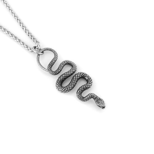 Ожерелье из нержавеющей стали , Нержавеющая сталь 304, Змея, полированный, ювелирные изделия моды & разные стили для выбора & Мужский, длина Приблизительно 60 см, продается PC