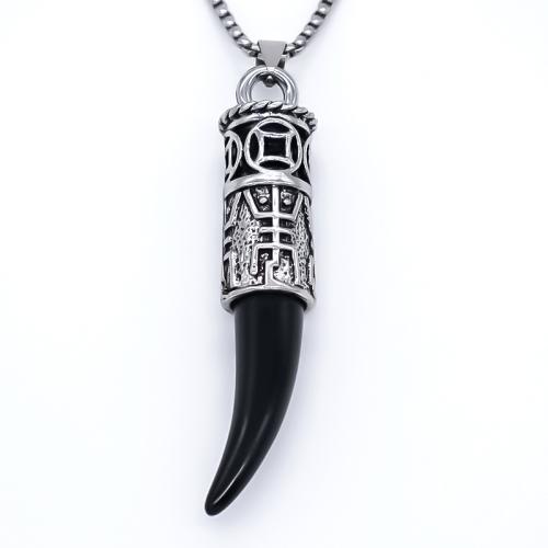 Tibetan Style Jewelry Necklace, fashion jewelry & Unisex, silver color, 72x15mm, Length:Approx 70 cm, Sold By PC