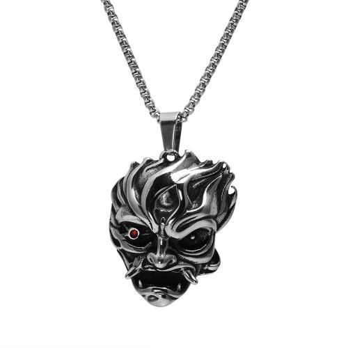 Stainless Steel Jewelry Necklace 304 Stainless Steel Mask Vacuum Ion Plating fashion jewelry & for man Sold By PC