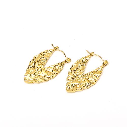 Acier inoxydable Levier Retour Earring, Acier inoxydable 304, bijoux de mode & pour femme, doré, 18x30mm, Vendu par paire