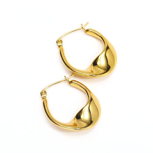 Acier inoxydable Levier Retour Earring, Acier inoxydable 304, bijoux de mode & pour femme, doré, 22x26mm, Vendu par paire