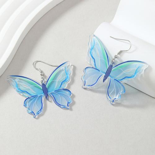 Acrylic Jewelry Earring Butterfly fashion jewelry & for woman Sold By Pair
