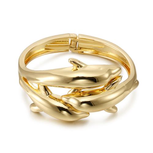 Zinc Alloy Bangle Dolphin plated for woman Inner Approx Sold By PC