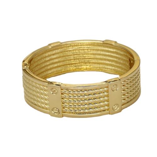 Tibetan Style Bangle, plated, for woman, golden, Sold By PC