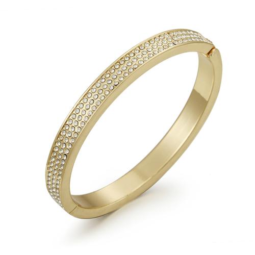 Zinc Alloy Bangle plated micro pave cubic zirconia & for woman Sold By PC