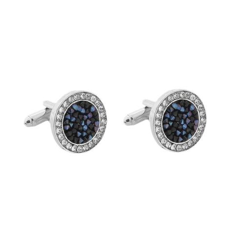 Cufflinks Zinc Alloy micro pave cubic zirconia & for man Sold By Pair