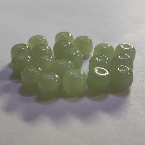Fashion Glass Beads DIY light green Sold By PC