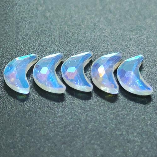 Fashion Glass Beads Moon DIY & faceted Sold By PC