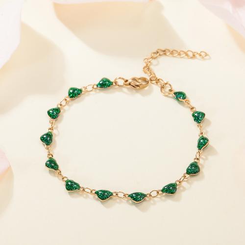 Stainless Steel Jewelry Bracelet 304 Stainless Steel with 5cm extender chain 18K gold plated fashion jewelry & for woman Length Approx 17 cm Sold By PC