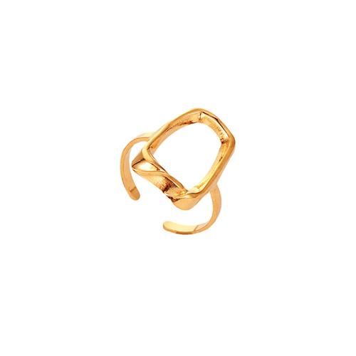 Stainless Steel Finger Ring 304 Stainless Steel fashion jewelry & for woman & hollow golden Sold By PC
