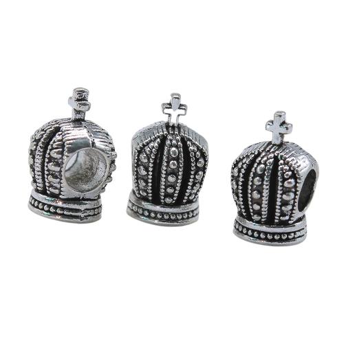 Zinc Alloy Jewelry Beads Crown antique silver color plated vintage & fashion jewelry & DIY Sold By PC