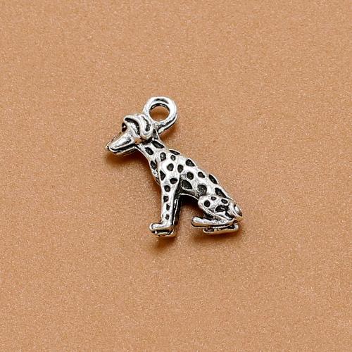 Zinc Alloy Animal Pendants Dog antique silver color plated vintage & fashion jewelry & DIY nickel lead & cadmium free Approx Sold By Bag