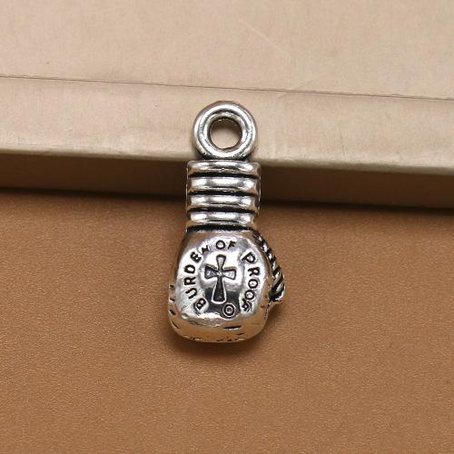 Tibetan Style Pendants, Boxing Glove, antique silver color plated, vintage & fashion jewelry & DIY, nickel, lead & cadmium free, 22x11mm, Approx 100PCs/Bag, Sold By Bag
