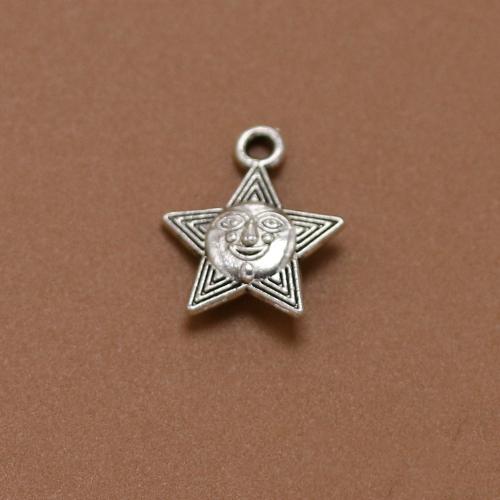 Tibetan Style Star Pendant, antique silver color plated, vintage & fashion jewelry & DIY, nickel, lead & cadmium free, 16x4mm, Approx 100PCs/Bag, Sold By Bag