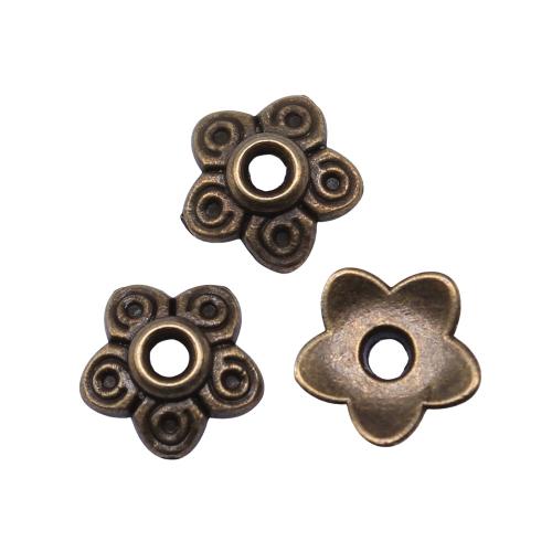 Zinc Alloy Bead Cap Flower plated vintage & fashion jewelry & DIY 10mm Sold By PC