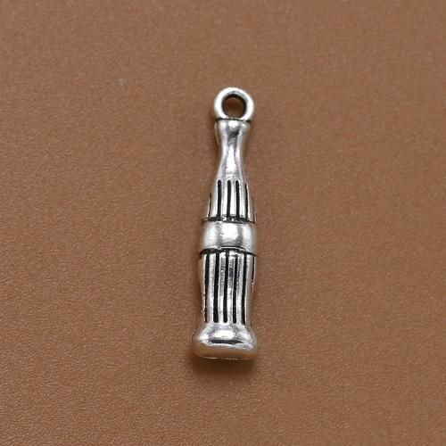 Tibetan Style Pendants, Bottle, antique silver color plated, vintage & fashion jewelry & DIY, nickel, lead & cadmium free, 24x5mm, Approx 100PCs/Bag, Sold By Bag