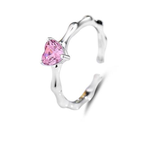 Cyrkonia mikro utorować pierścionki srebrne, 925 Srebro, biżuteria moda & różne style do wyboru & mikro utorować cyrkonia & dla kobiety, sprzedane przez PC
