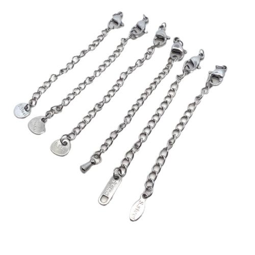 Stainless Steel Extender Chain 304 Stainless Steel DIY original color Length Approx 7 cm Sold By PC