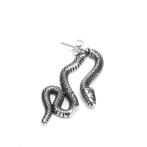 Stainless Steel Stud Earrings 304 Stainless Steel Snake fashion jewelry & Unisex original color Sold By PC