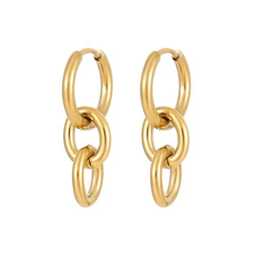 Stainless Steel Huggie Hoop Earring 304 Stainless Steel Vacuum Ion Plating fashion jewelry & for woman 26mm Sold By Pair